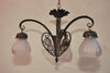 Elegant small 1920's French wrought iron chandelier