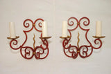 Pair of French 1930's wrought iron sconces