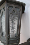 Single 1920's cast iron outdoor sconce
