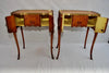 Beautiful Pair of French Nightstand/End Tables with Inlaid