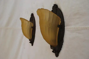 Elegant pair of Art Deco sconces
