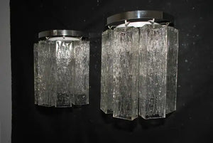 Elegant large pair of Murano sconces