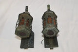 Rare pair of 1930's copper outdoor sconces