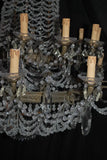 Rare large 1920's beads/crystals chandelier