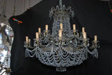 Rare large 1920's beads/crystals chandelier