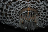 Rare large 1920's beads/crystals chandelier