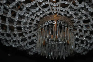 Rare large 1920's beads/crystals chandelier