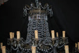 Rare large 1920's beads/crystals chandelier