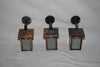 Set of three turn of the century copper outdoor sconces