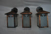 Set of three turn of the century copper outdoor sconces