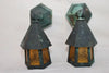 Pair of 1920's copper outdoor sconces