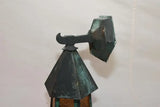 Pair of 1920's copper outdoor sconces