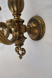 Rare Pair of Large 1920's brass sconces ( it is a set of three )