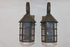 Pair of 1940's brass outdoor sconces