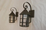 Pair of 1940's brass outdoor sconces