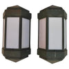 Rare large pair of Art deco out door copper sconces