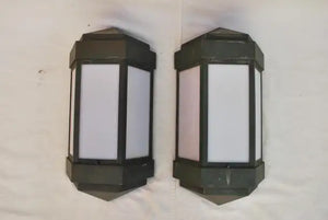 Rare large pair of Art deco out door copper sconces