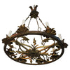 Rare French 1920's bronze chandelier