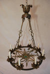 Rare French 1920's bronze chandelier