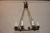 Rare French 1920's bronze chandelier