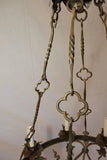 Rare French 1920's bronze chandelier