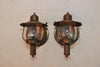 Cute little pair of 1940's brass outdoor sconces