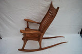 Sexy and elegant all hands crafted rocking chair in the style of sam Maloof