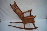 Sexy and elegant all hands crafted rocking chair in the style of sam Maloof