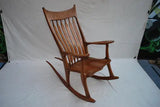 Sexy and elegant all hands crafted rocking chair in the style of sam Maloof