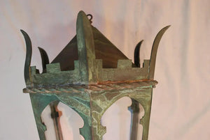 Rare 1920's large bronze outdoor sconce