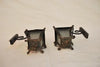Elegant pair of 1940's French wrought iron outdoor sconces