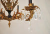 Elegant 1940's brass chandelier from Spain