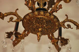 Elegant 1940's brass chandelier from Spain