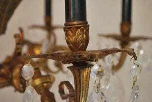 Elegant 1940's brass chandelier from Spain