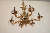 Elegant 1940's brass chandelier from Spain