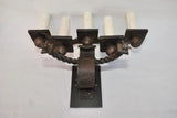 Rare large French 1920's wrought iron sconces