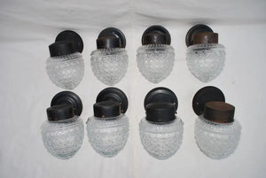 Rare set of eight 1950's outdoor/indoor sconces ( PRICE IS FOR ONE PAIR )