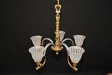 Beautiful 1920's brass chandelier
