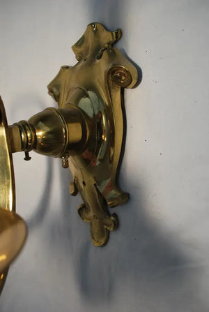 Elegant pair of brass sconces, English style