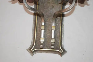 Rare set of six 1920's brass and silver sconces