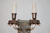 Rare set of six 1920's brass and silver sconces