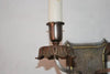 Rare set of six 1920's brass and silver sconces