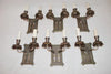 Rare set of six 1920's brass and silver sconces