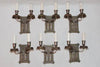 Rare set of six 1920's brass and silver sconces