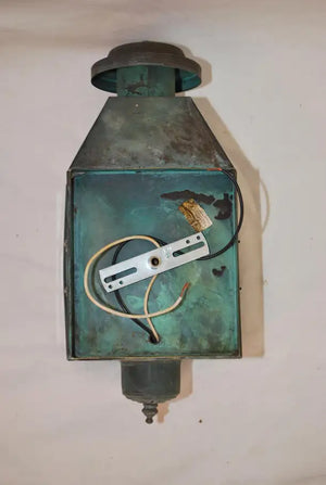 Pair of 1940's brass outdoor sconces ( we have another pair but bigger )