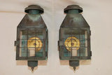Pair of 1940's brass outdoor sconces ( we have another pair but bigger )