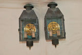 Pair of 1940's brass outdoor sconces ( we have another pair but bigger )