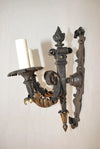 A beautiful large and rare 1920's French wrought iron sconces