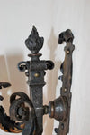 A beautiful large and rare 1920's French wrought iron sconces