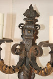 A beautiful large and rare 1920's French wrought iron sconces